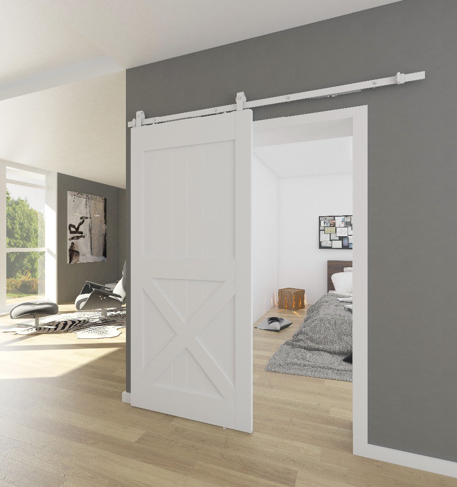 White barn door kits